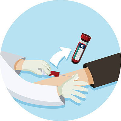 Illustration of blood sample