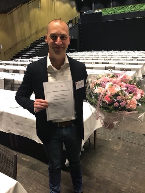 Reimar W. Thomsen modtog Niels Schwartz Sørensens Prisen ved Dansk Endokrinologisk Selskabs Årsmøde fredag den 12. januar 2018. Foto: Diana Hedevang Christensen.
